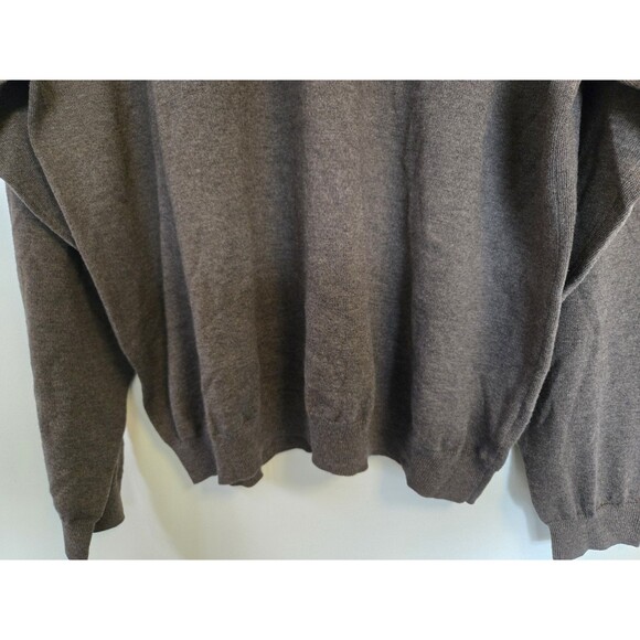 Pronto Uomo Polo Shirt Mens 4XL Brown Merino Wool Preppy Designer Casual Comfort - Picture 3 of 8